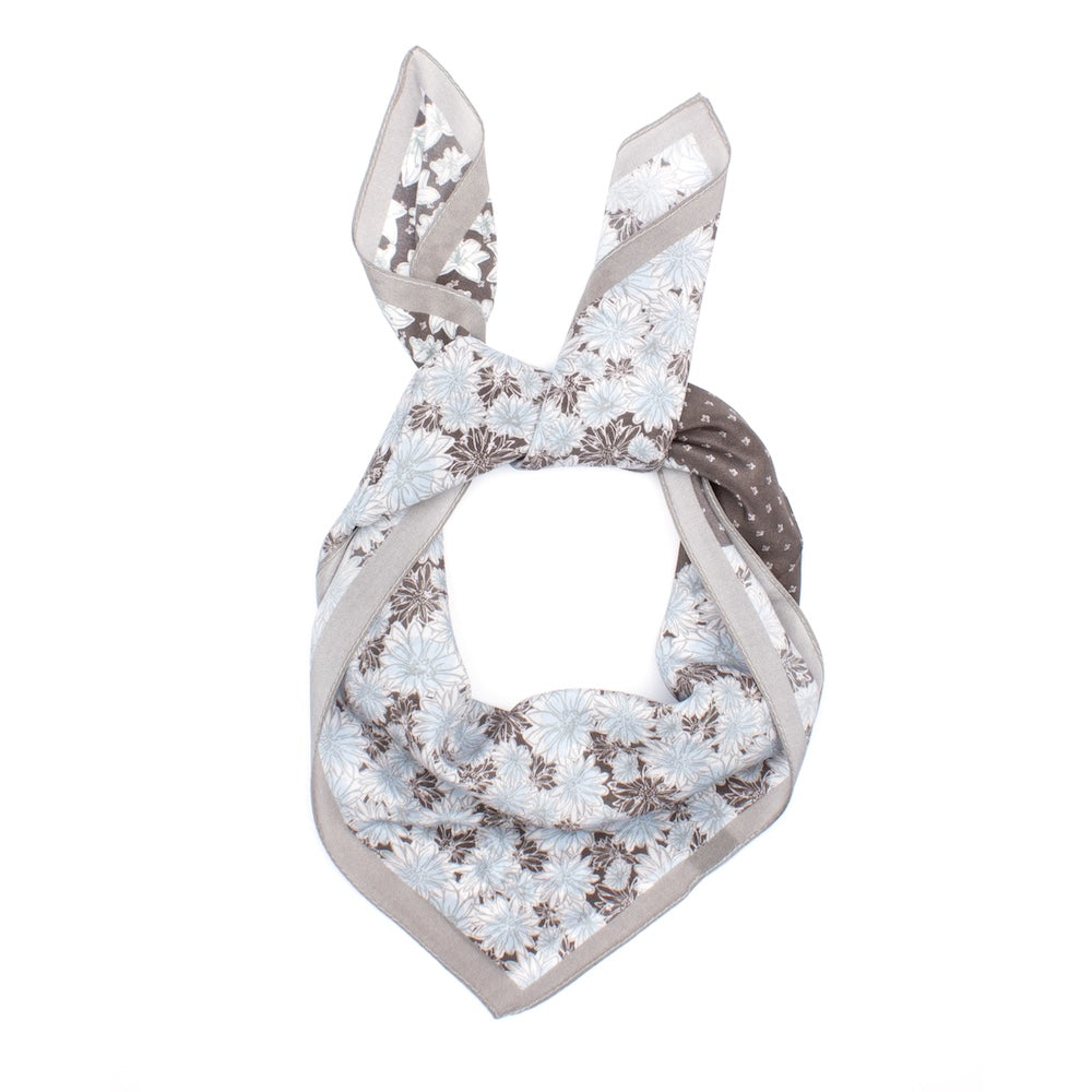 Montauban Silk Scarf Grey