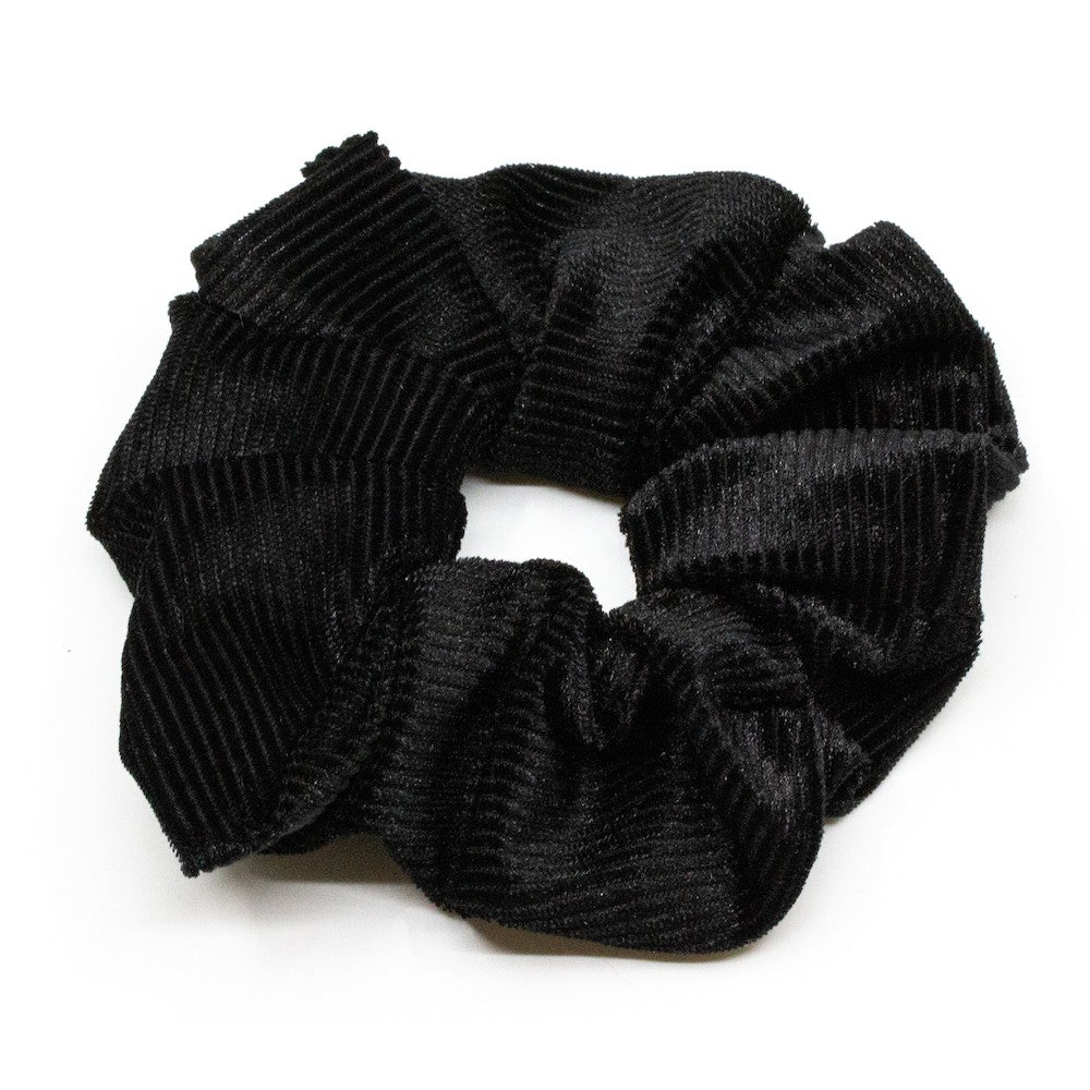 Corduroy Scrunchie Svart Svart