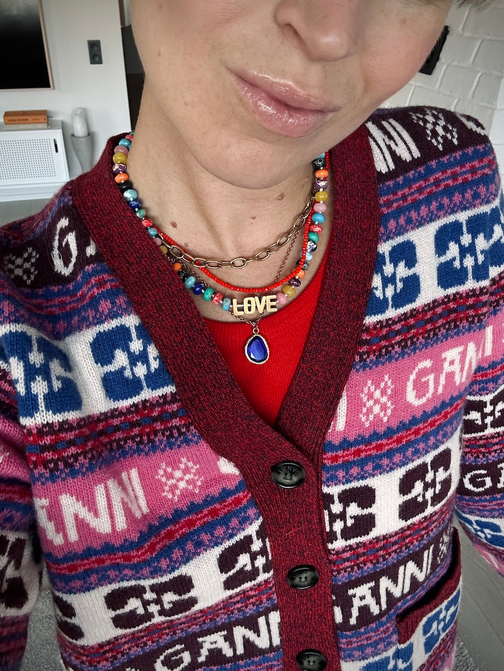 Thea Halsband 45cm Blå