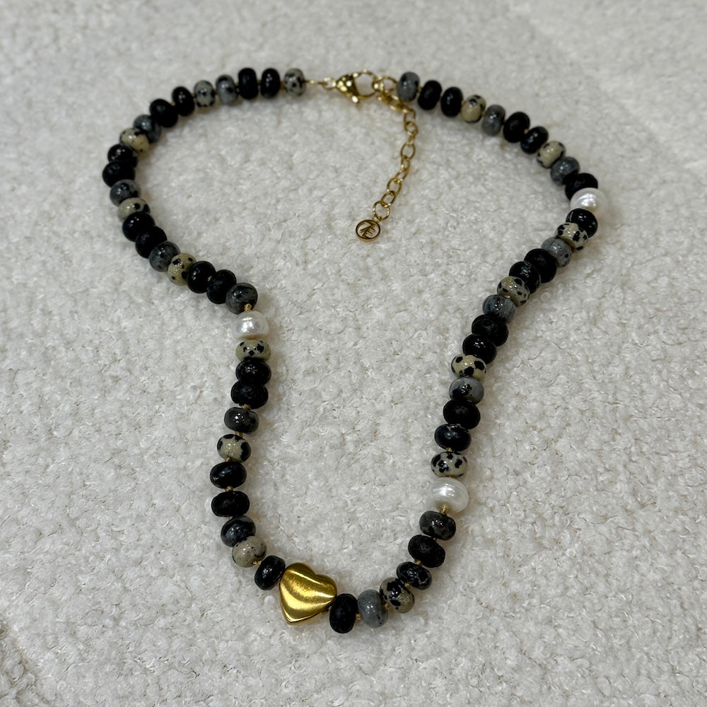 Love Chunky Gem Halsband Guld