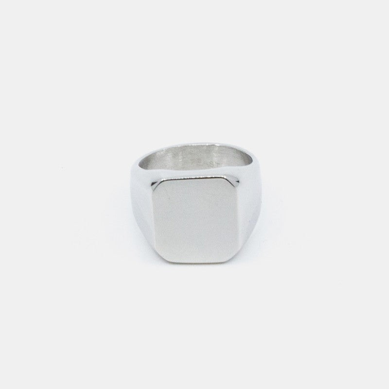 Shiny Signet Ring Stål Stål