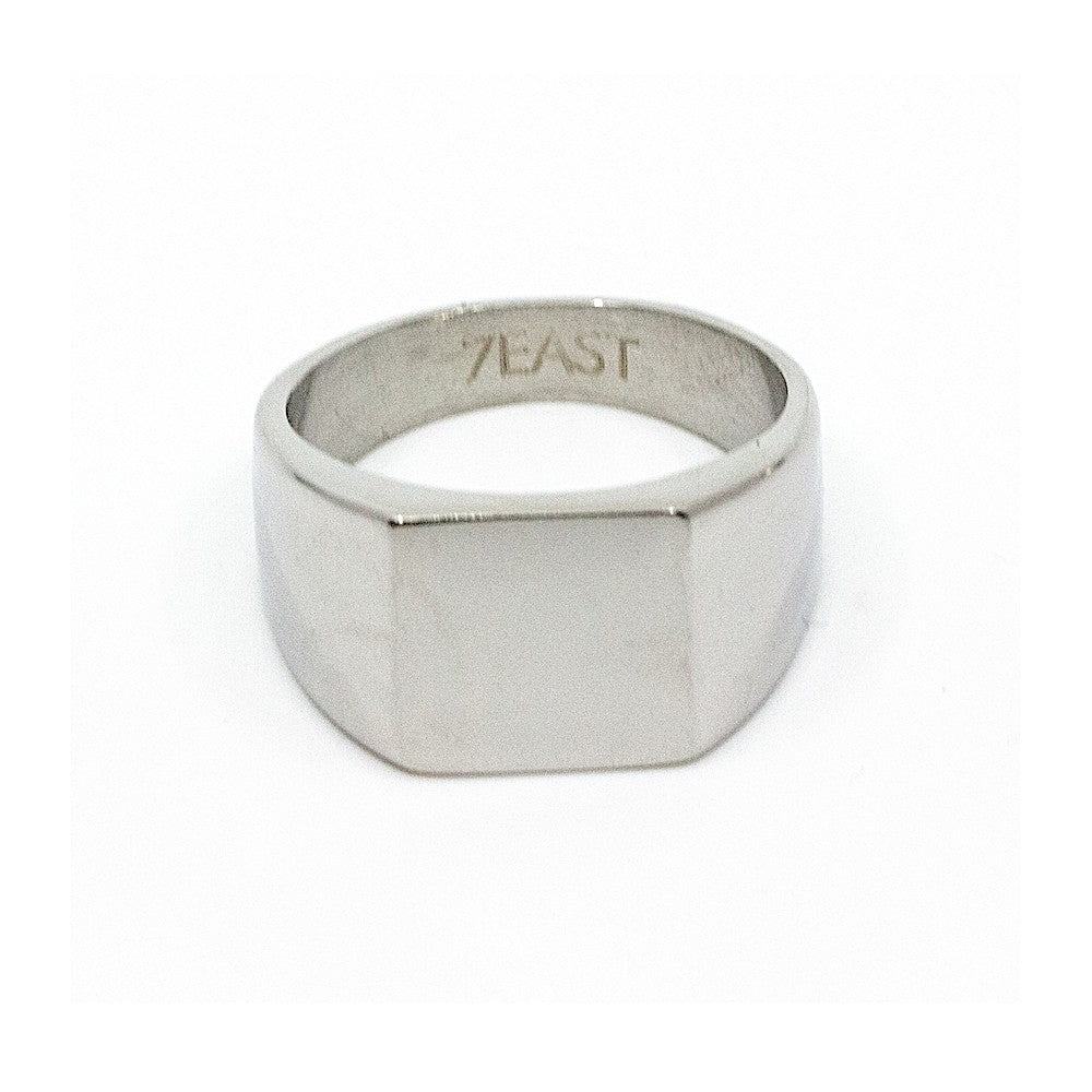 Square Signet Ring Stål Stål