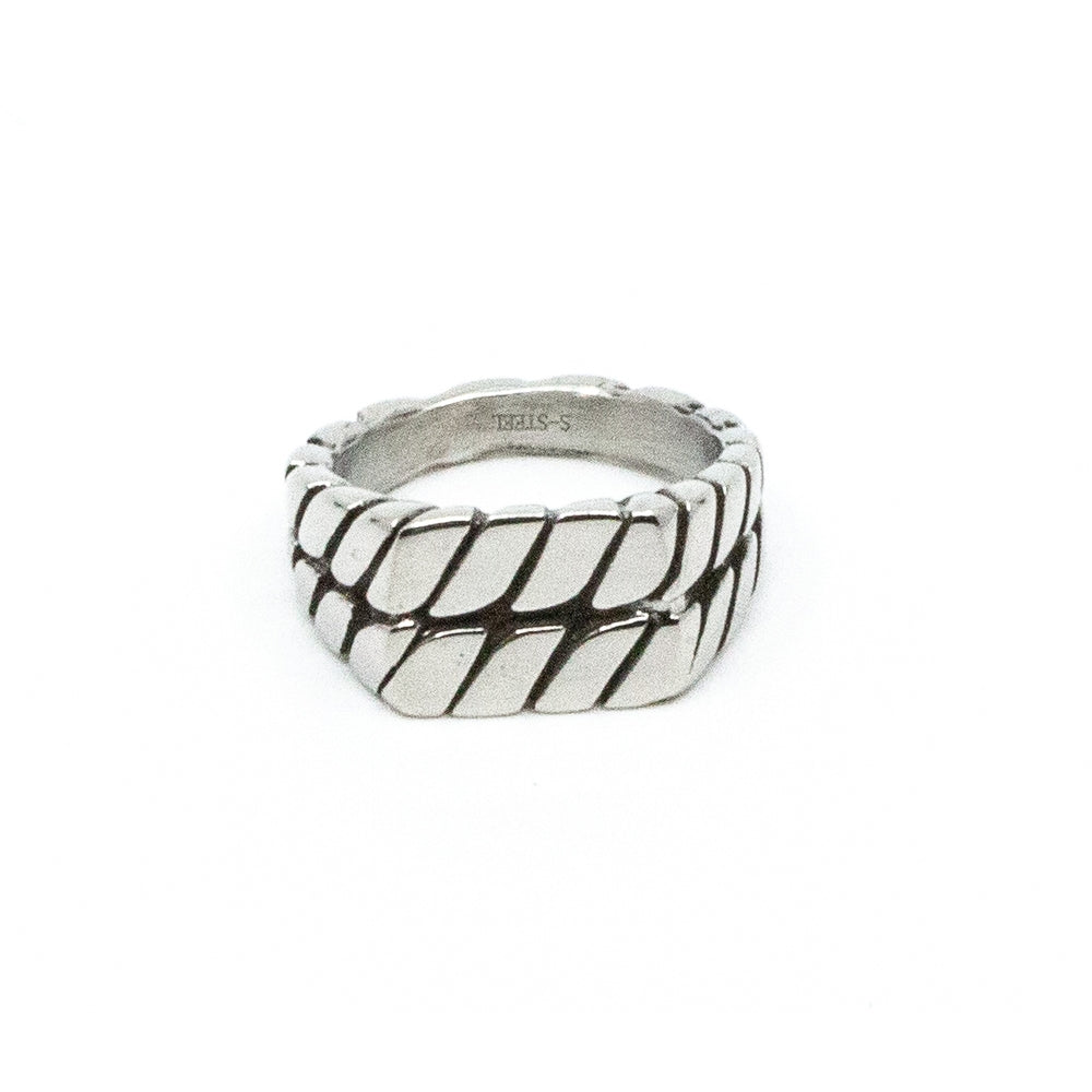 Pattern Signet Ring Stål