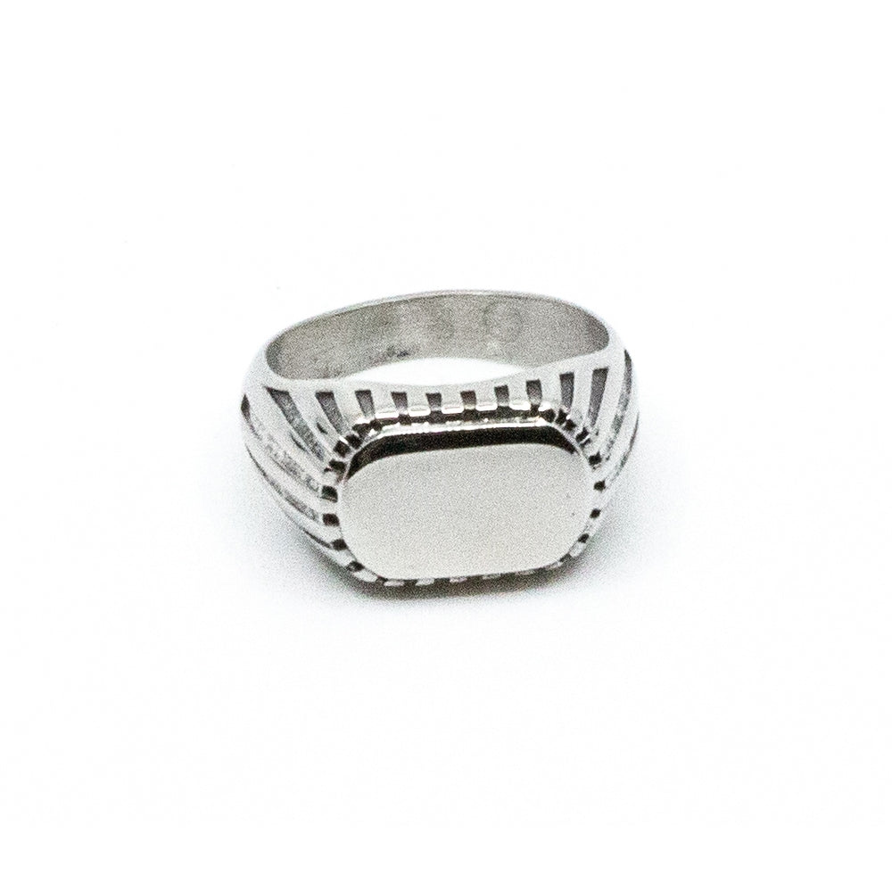 Old Fashioned Signet Ring Stål