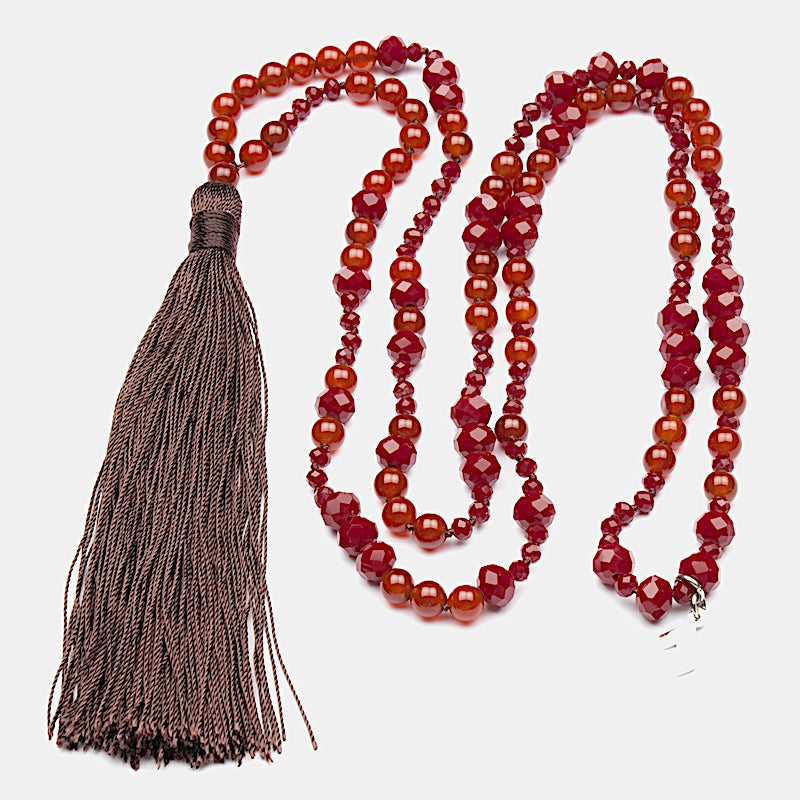 Kriya Halsband 90cm Röd