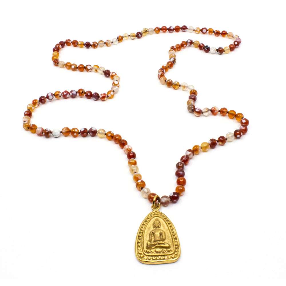 Fire Agate Halsband Röd
