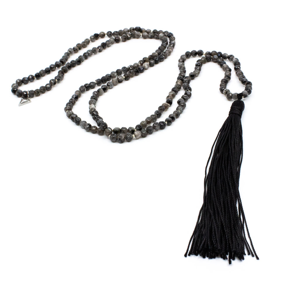 Tassel Labradorite Halsband Grå