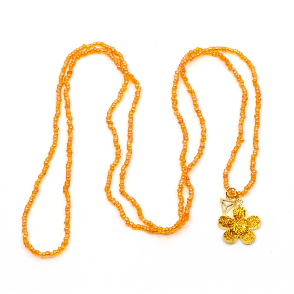 Flower Halsband Orange