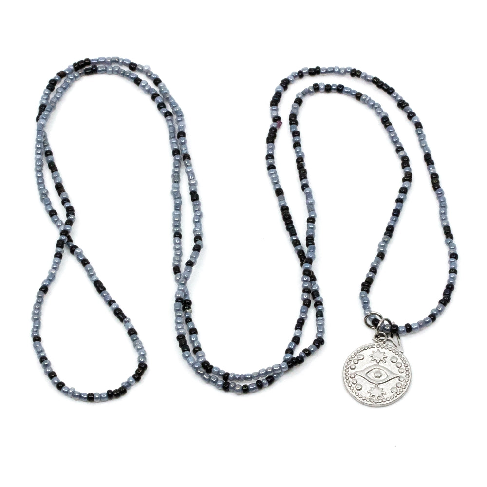 Eye Amulet Halsband Blå