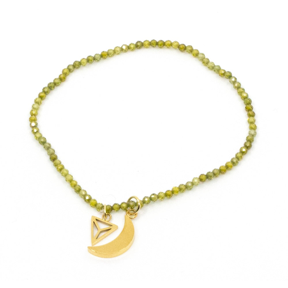 Moon Armband Grön Jade