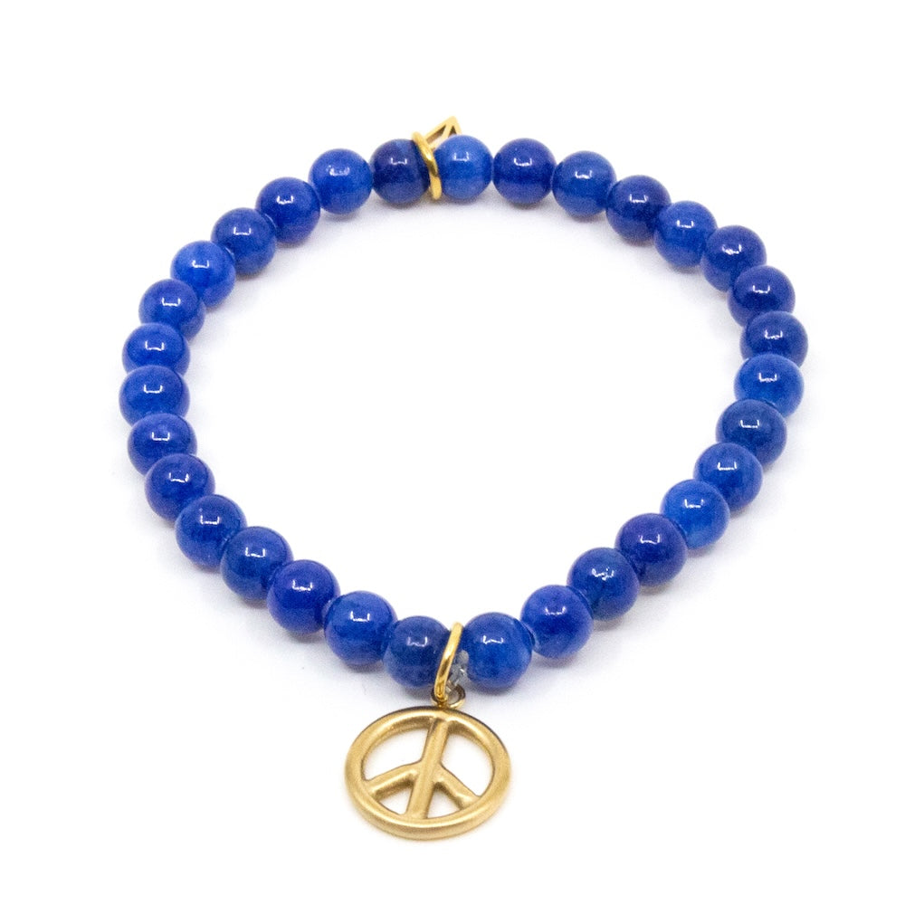 Peace Armband Blå