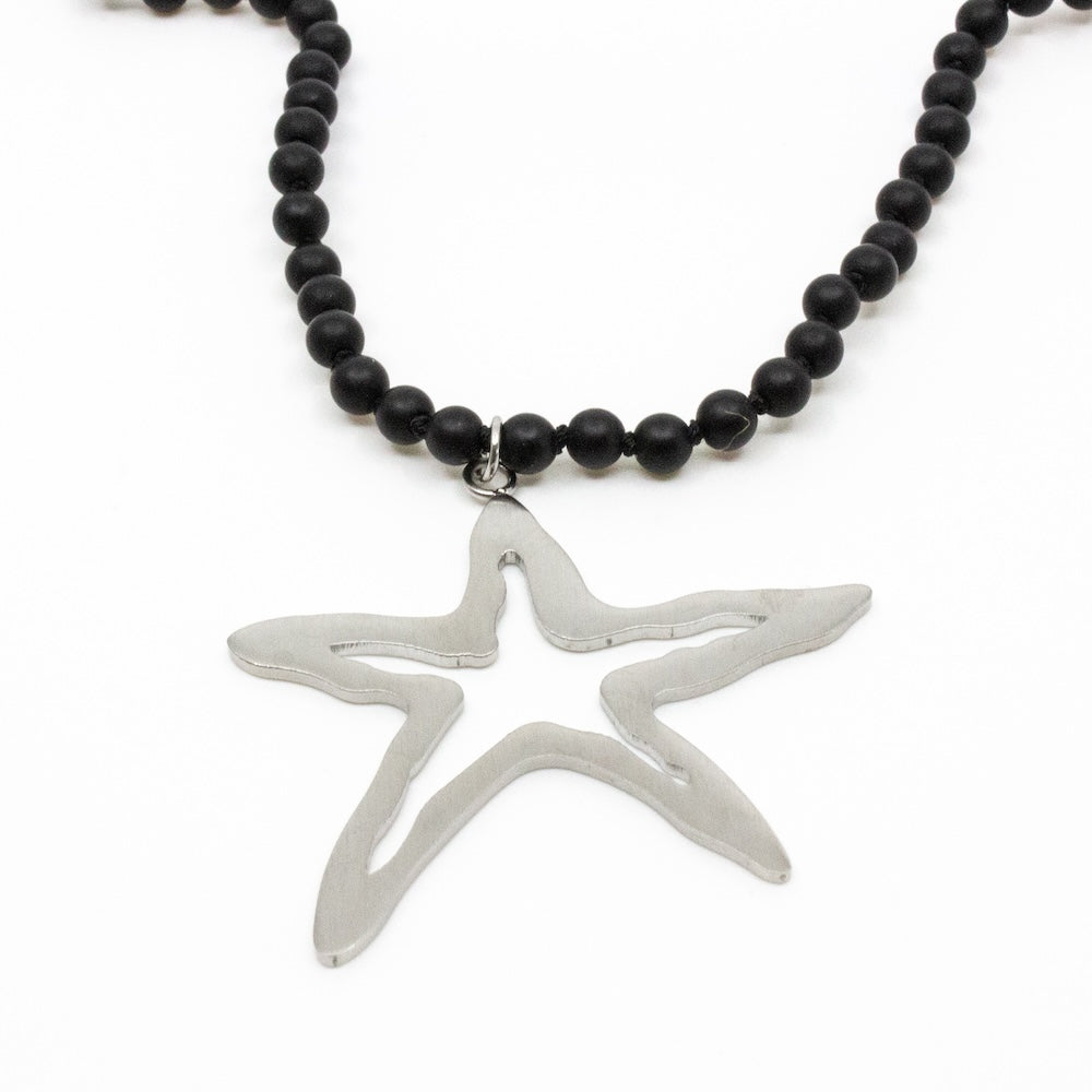 Starfish Halsband 90cm Svart/Silver