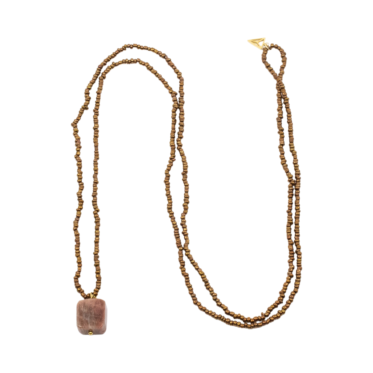 Sun Stone Halsband 90cm Brun