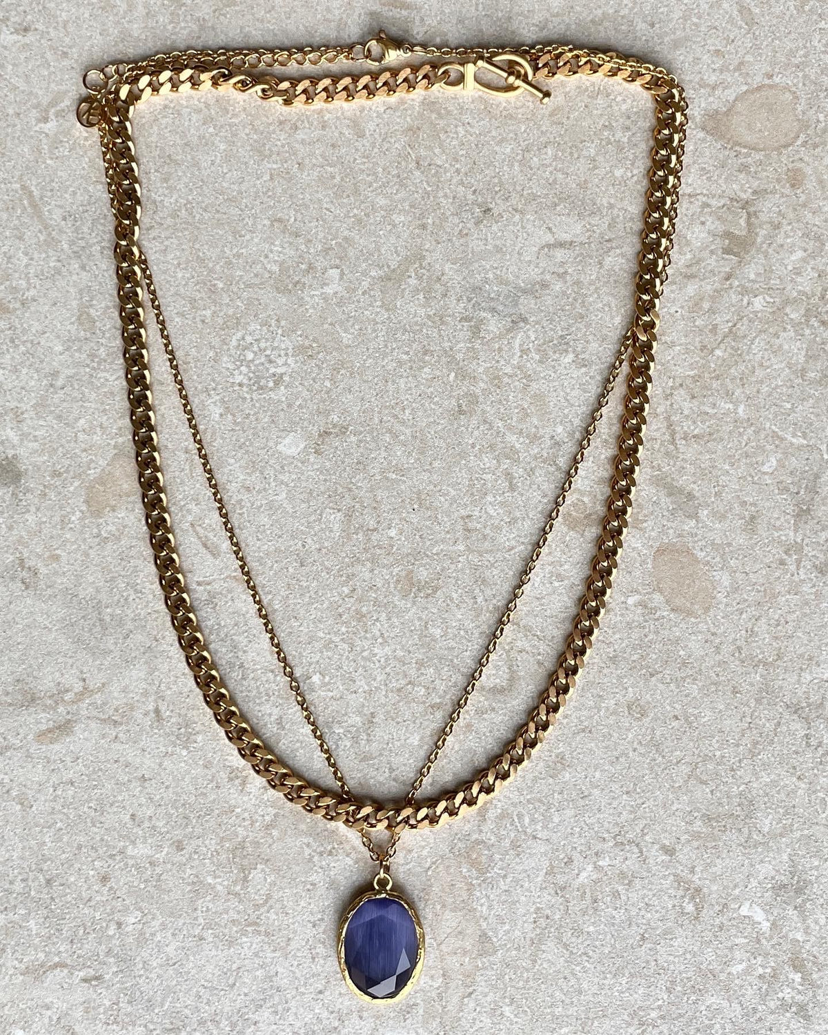 Theá Halsband Lila Guld