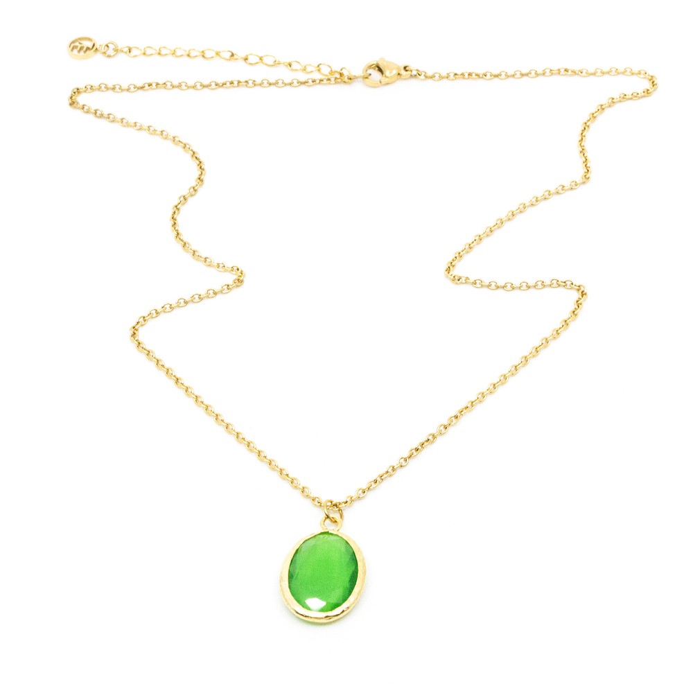 Thea Halsband 45cm Äppelgrön Grön