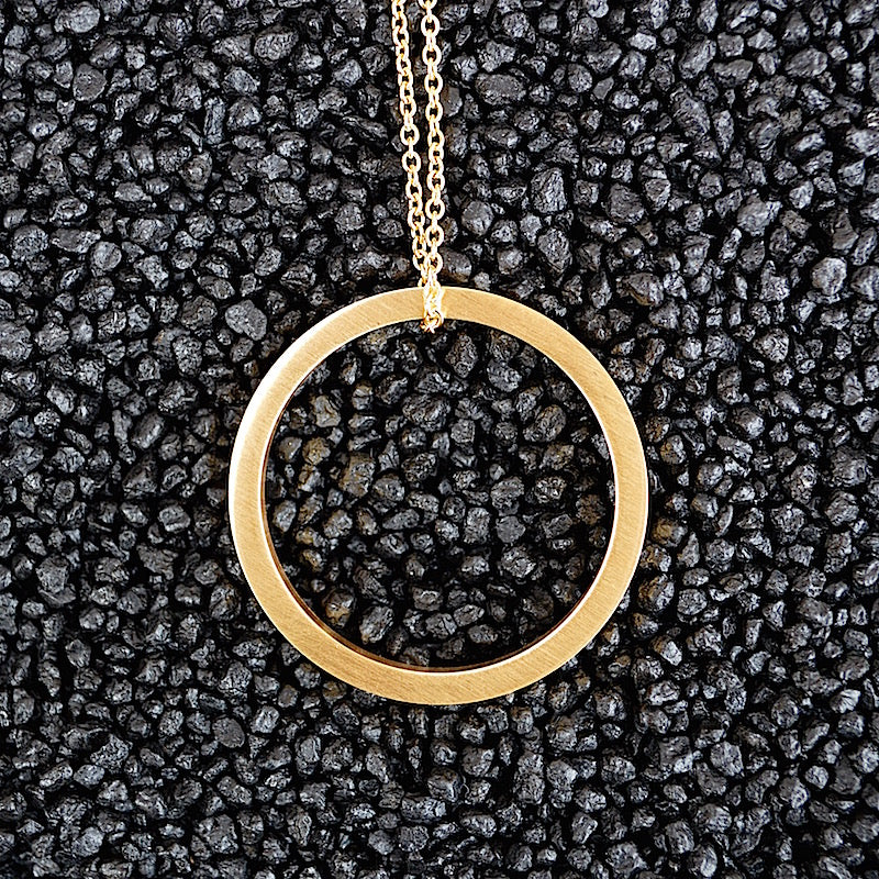 Big Ring Halsband Guld