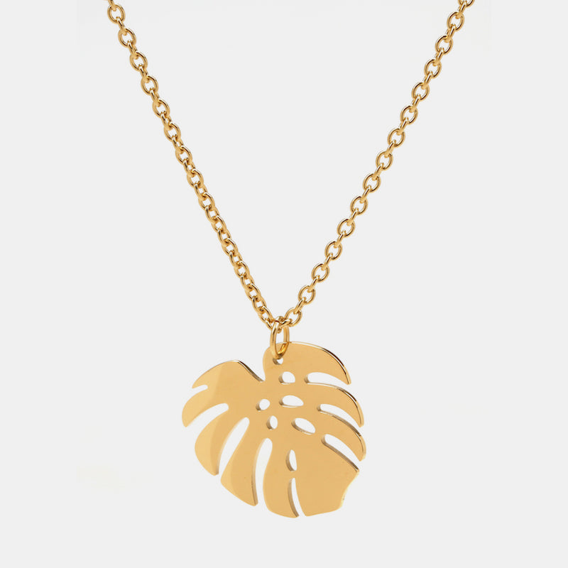 Monstera Halsband 70cm Guld Guld