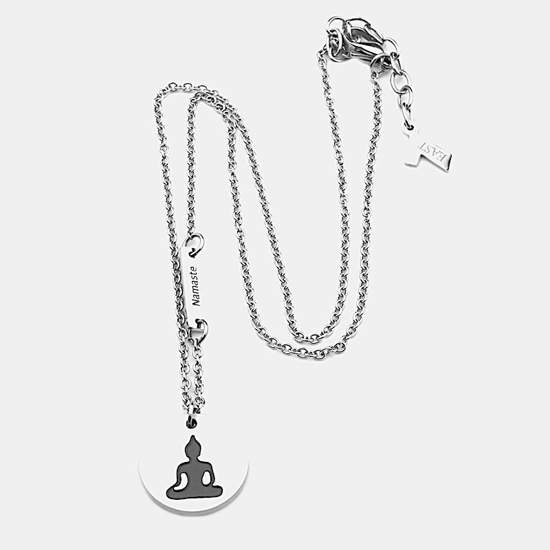 Namaste Halsband 45cm Stål Silver
