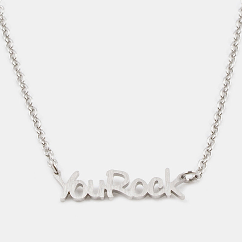 You Rock Halsband 42cm Silver