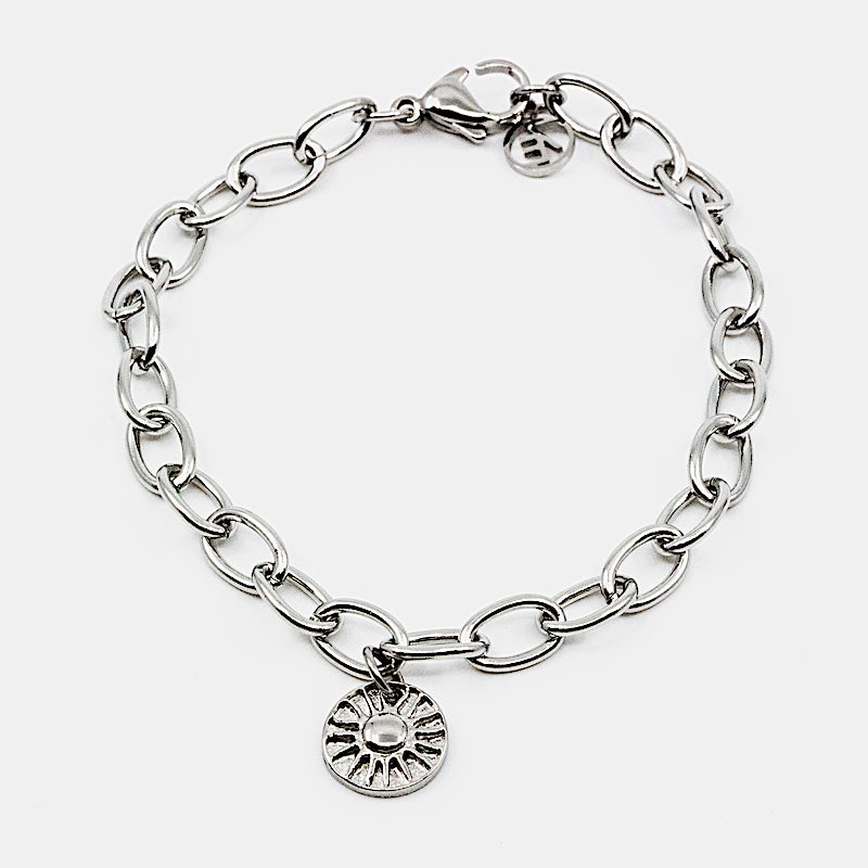 Sun Amulet Armband Silver Silver
