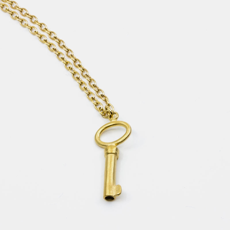 Big Key Halsband 90cm Guld Guld