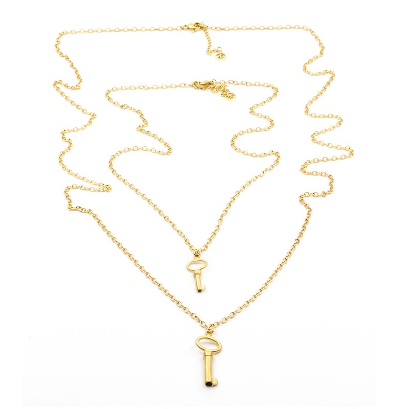 Big Key Halsband 90cm Silver Silver