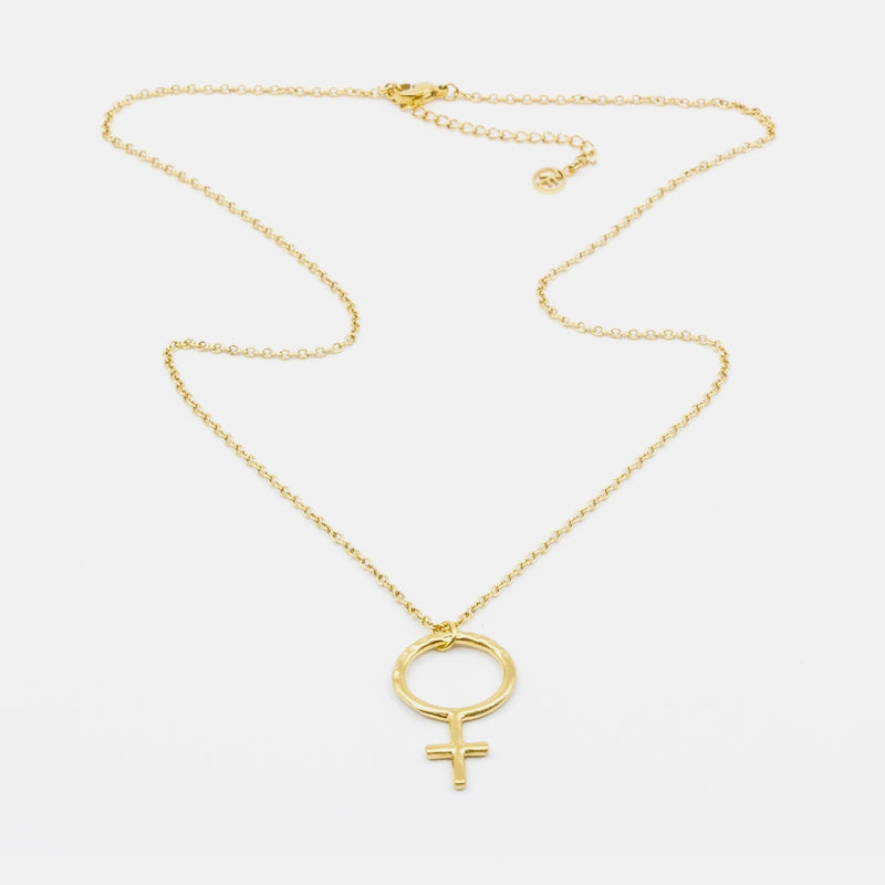 Big Venus Halsband 60cm Guld Guld