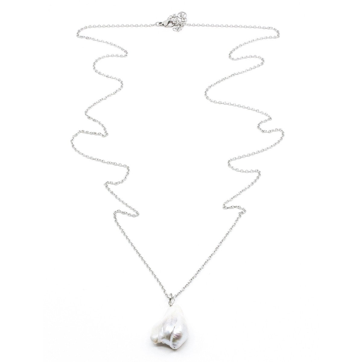 Pearl Halsband 90cm Silver Silver