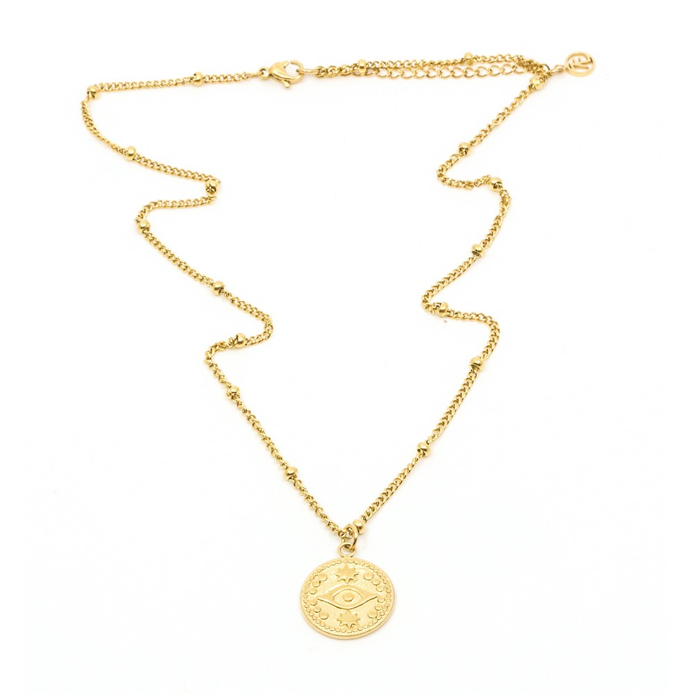 Eye amulet Halsband 42cm Guld Guld