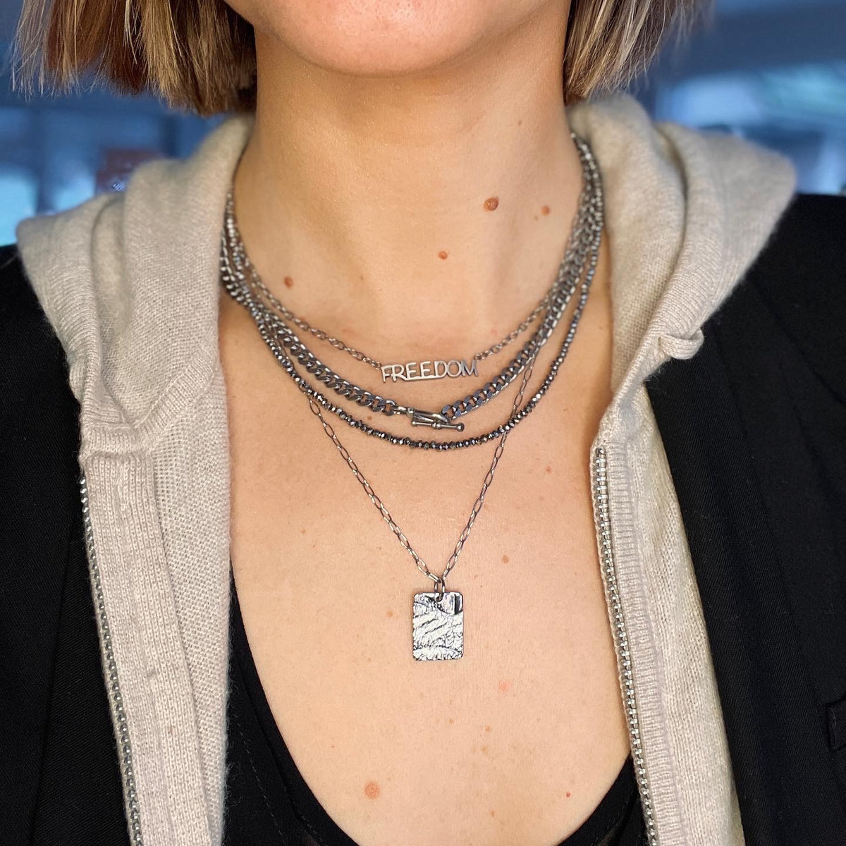 Amulet Halsband Silver Silver