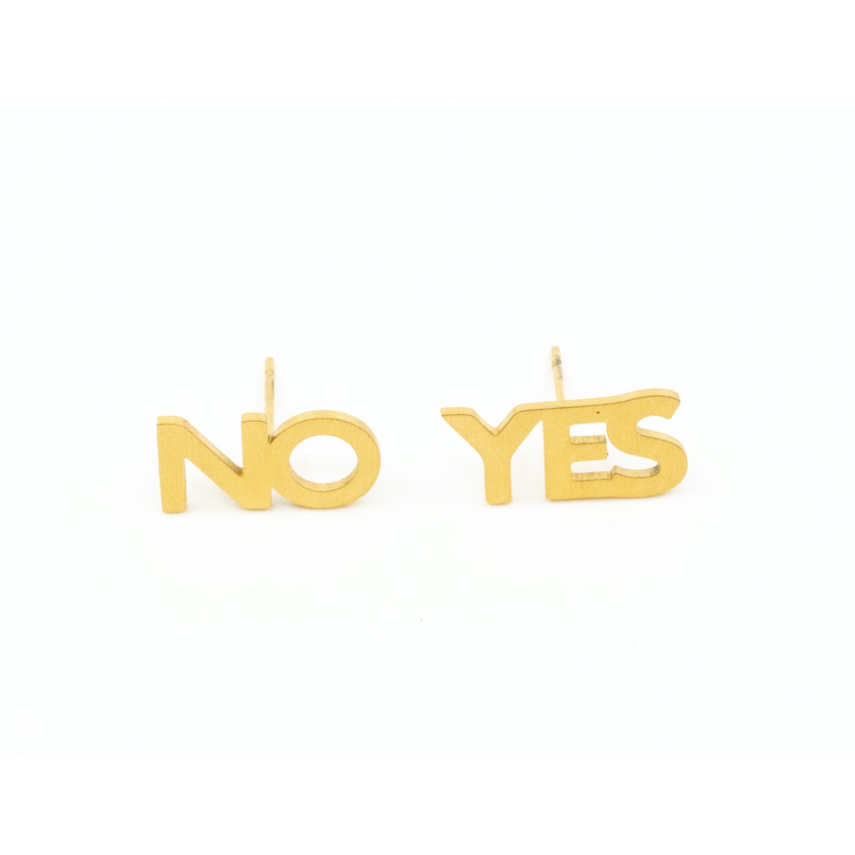 YES or No Örhänge Guld Guld
