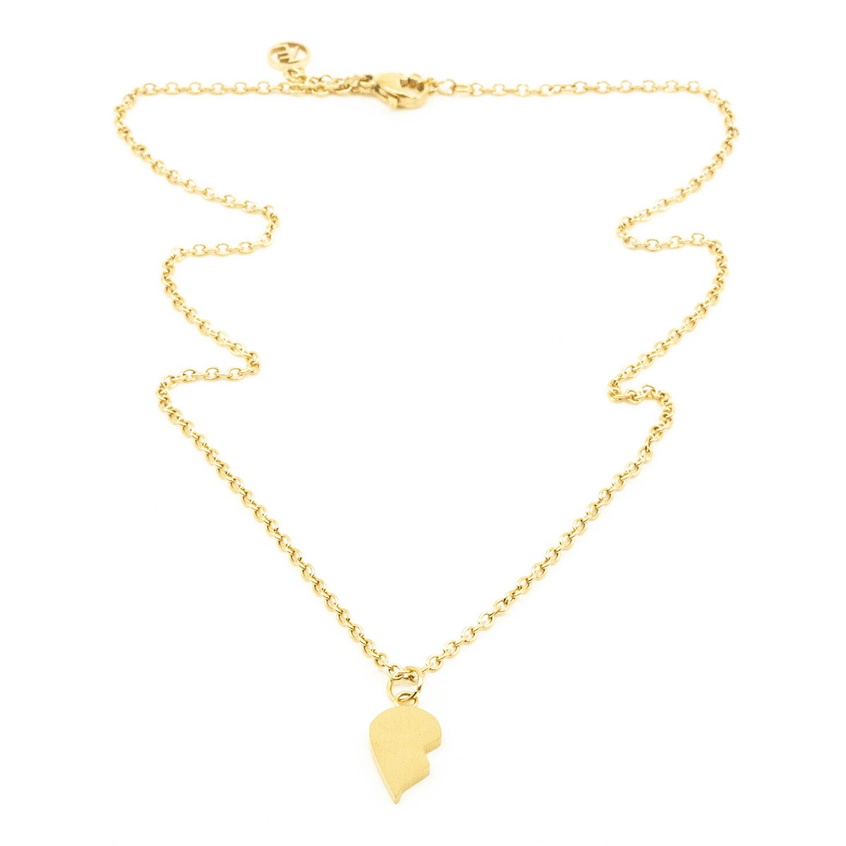 Without you I'm Half Halsband 40cm Guld Guld