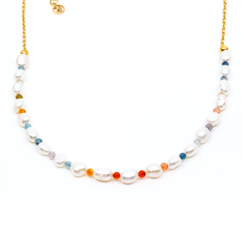 Pearl Beads Halsband Vit Vit