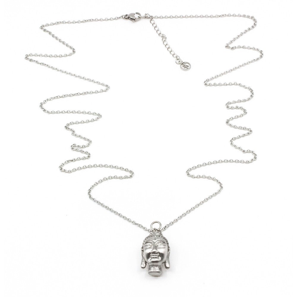 Buddha Halsband 90cm Silver Silver