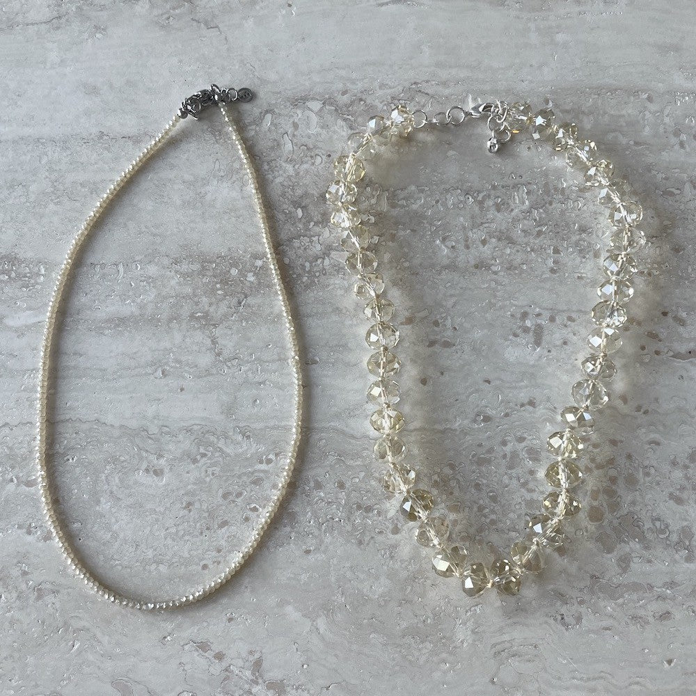 Big Sparkling Halsband Sand Sand