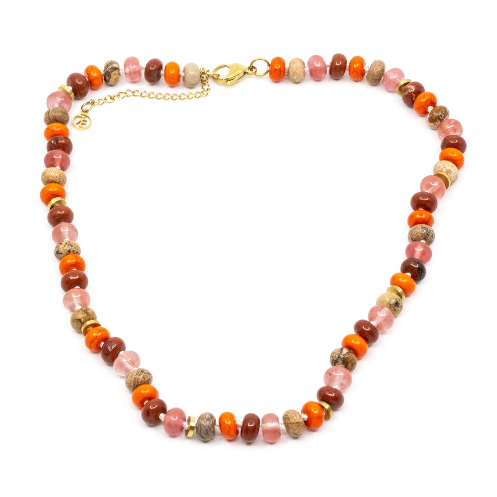 Chunky Gem Halsband 45cm Orange Orange