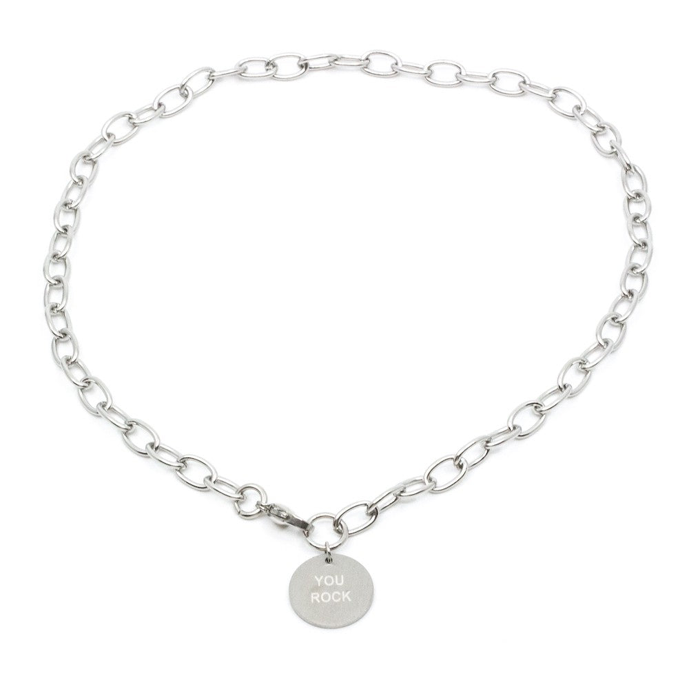 Bigger You Rock Halsband 45cm Silver Silver