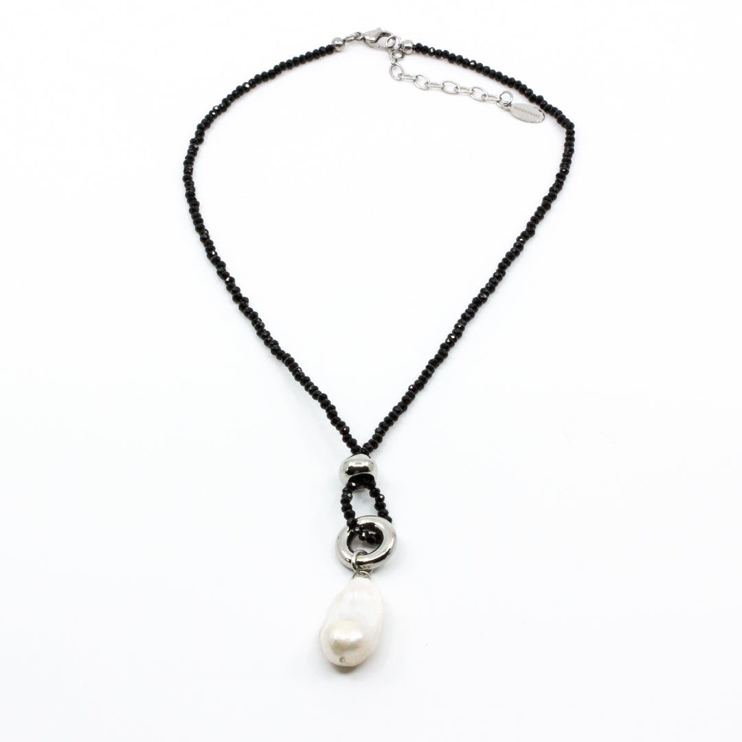 Sparkling Chunky Pearl Halsband Svart