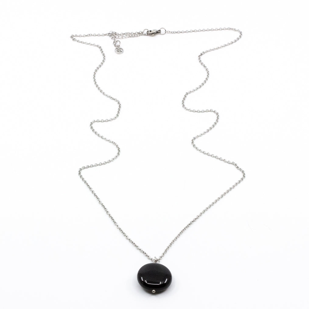 Agat Halsband 80cm Svart