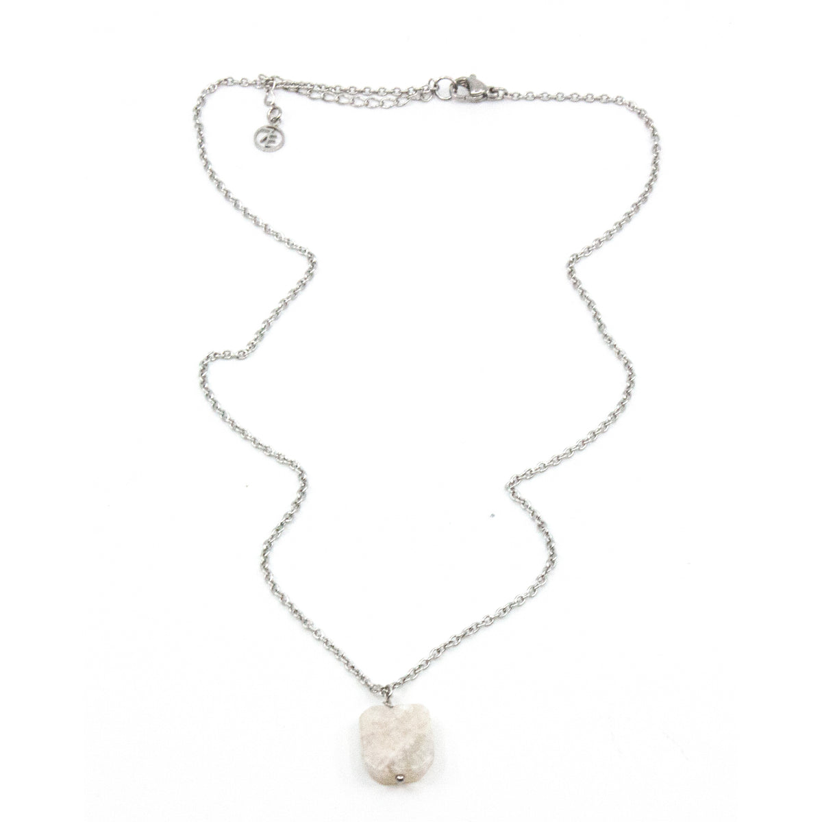 Moon Stone Halsband 45cm Silver