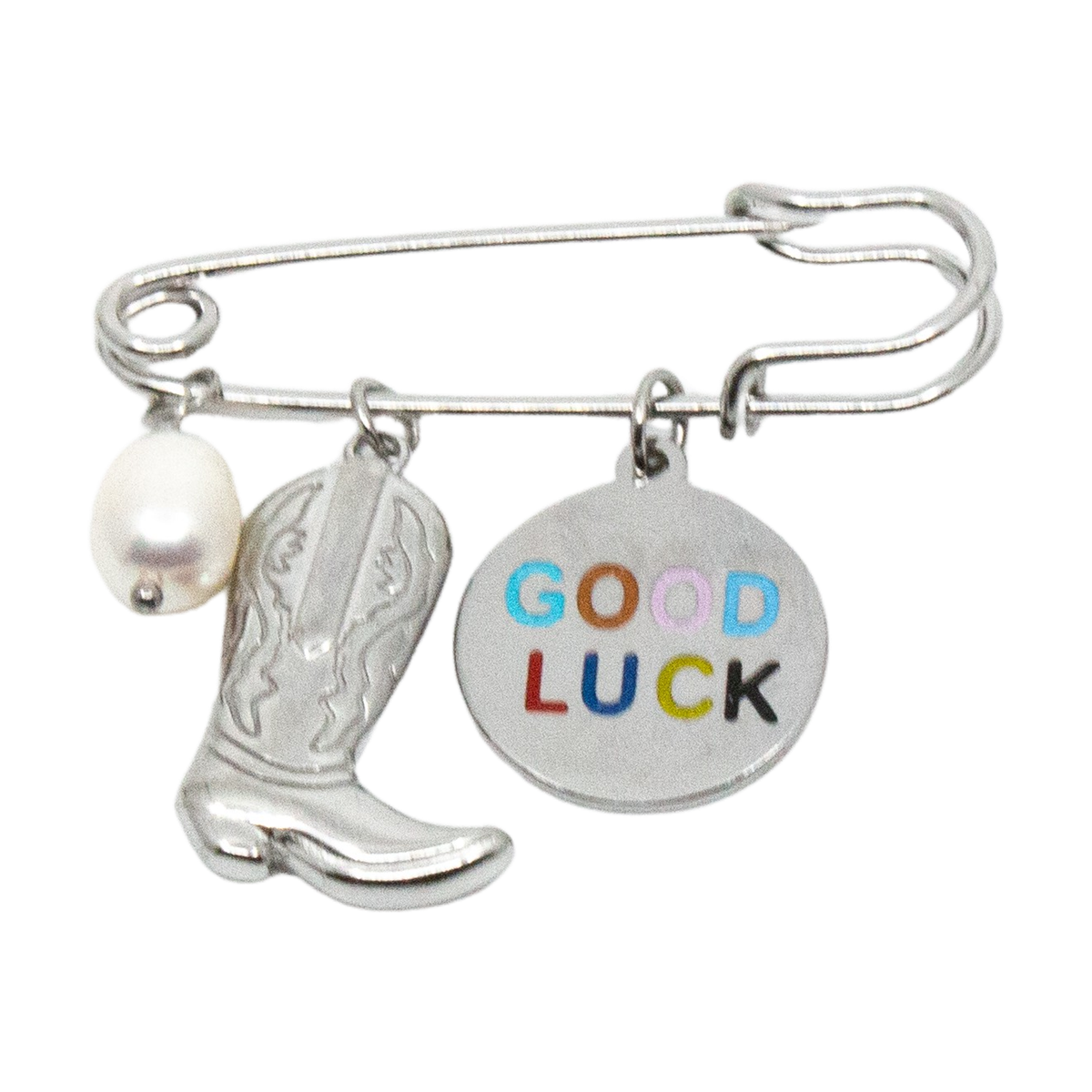Good Luck Brosch Silver