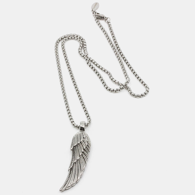 Feather Halsband 60cm Stål Stål