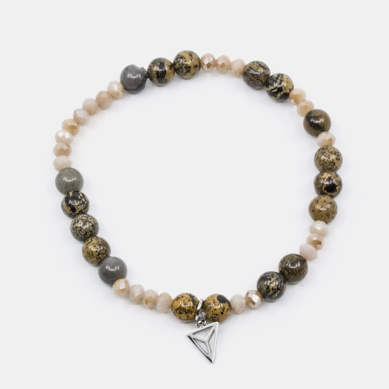 Grey Jaspis Mixed Armband Grå