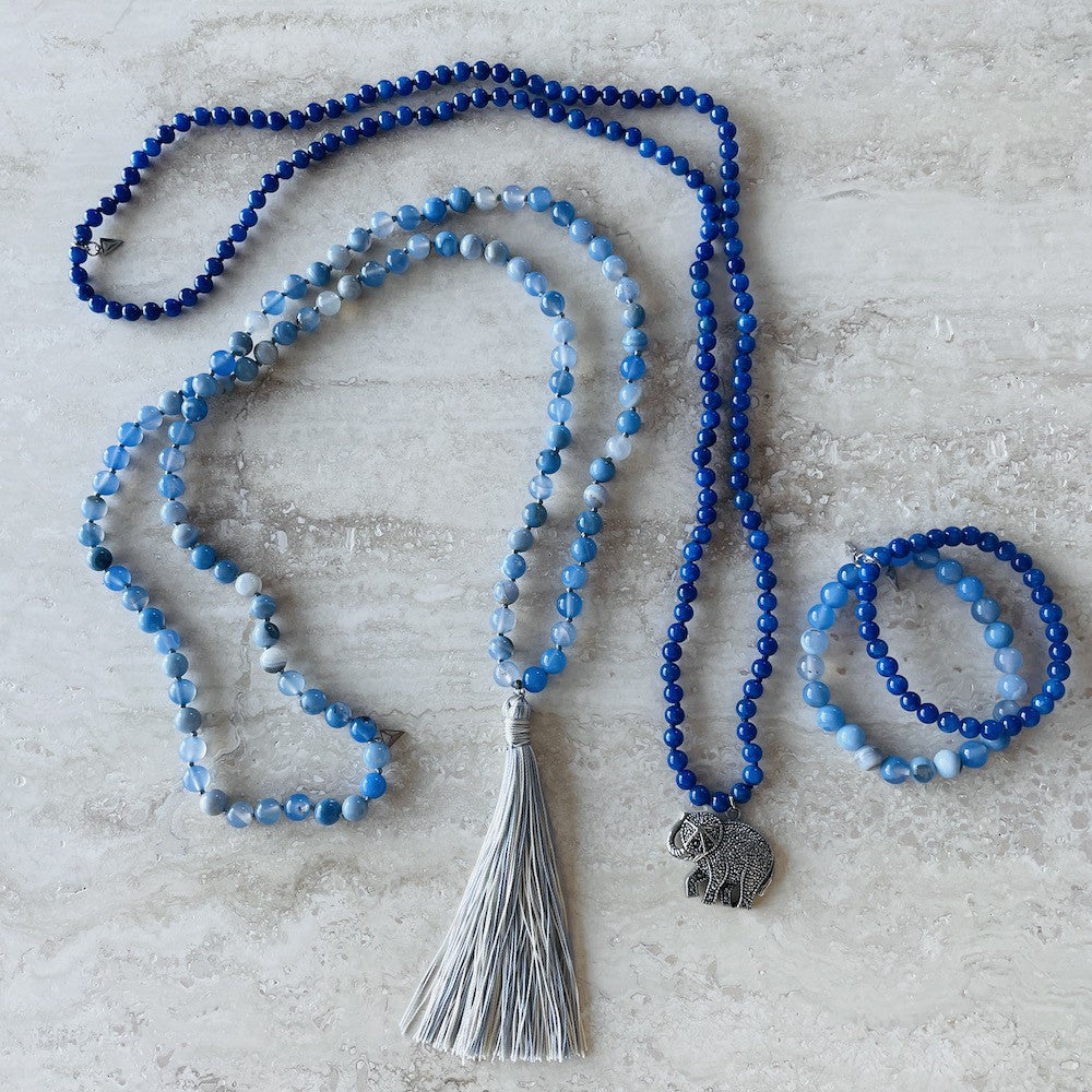 Elephant Halsband Blå Blå