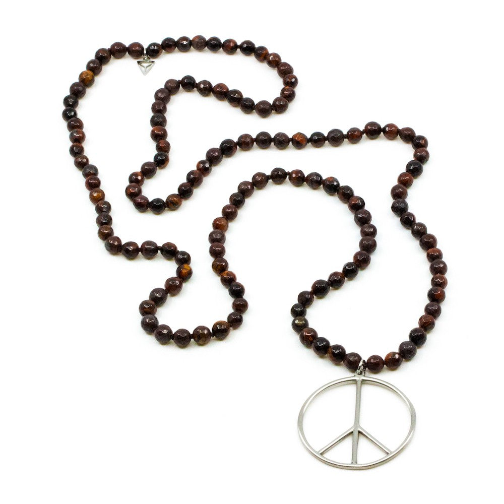 Peace Halsband Röd Röd