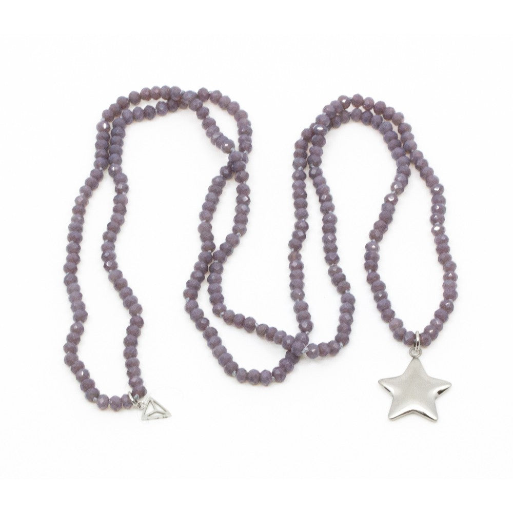Silver Soft Star Halsband Lila Lila