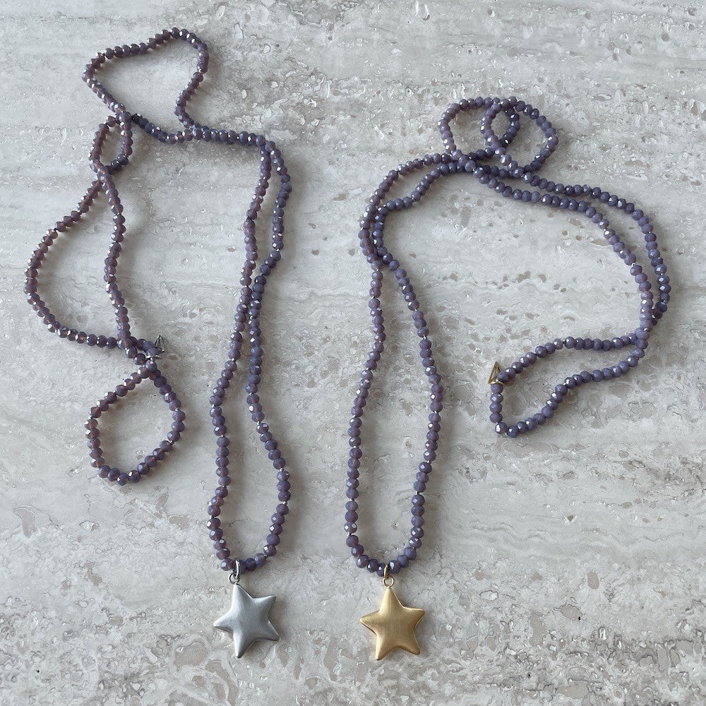Golden Soft Star Halsband Lila Lila