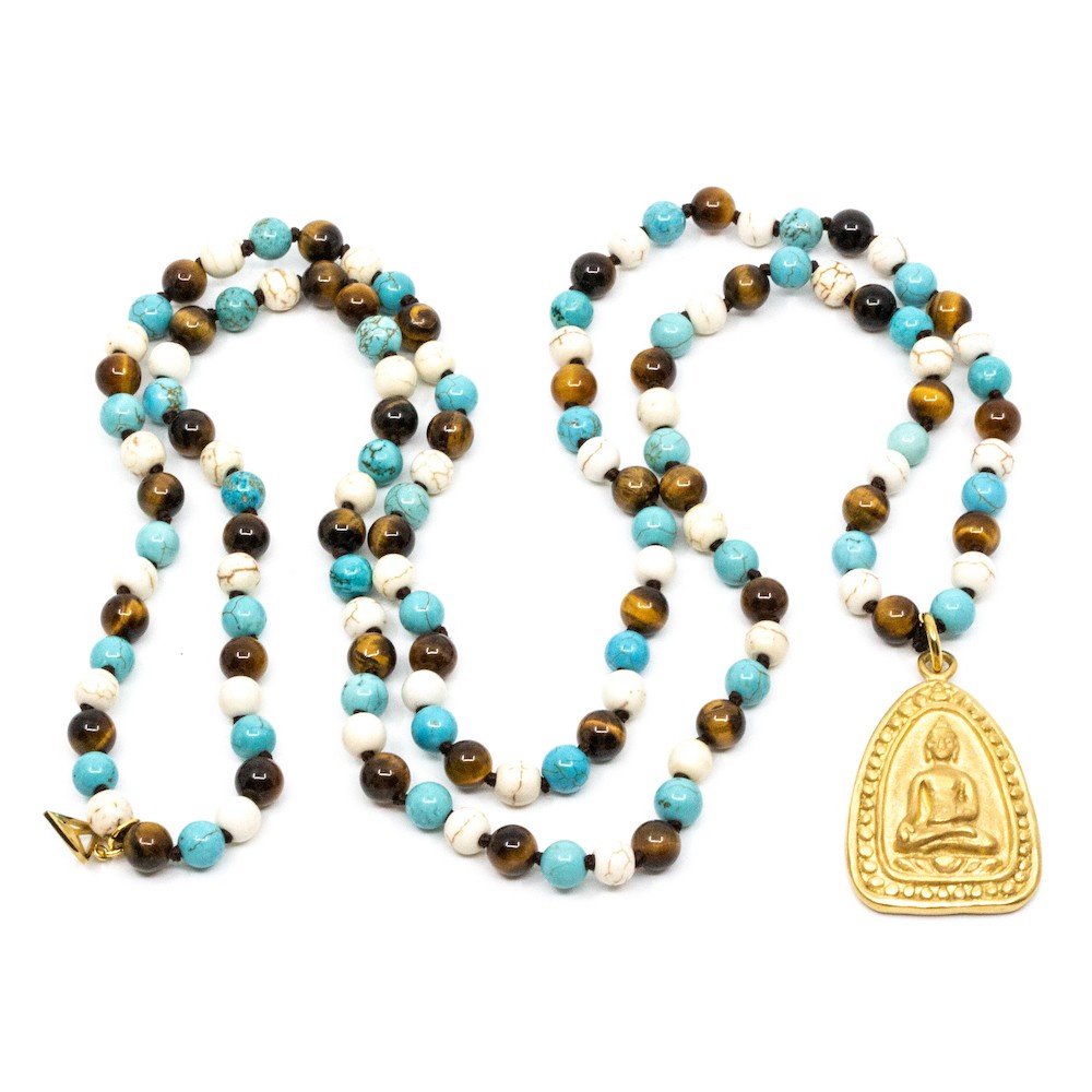 Buddha Icon Halsband Turkos Turkos