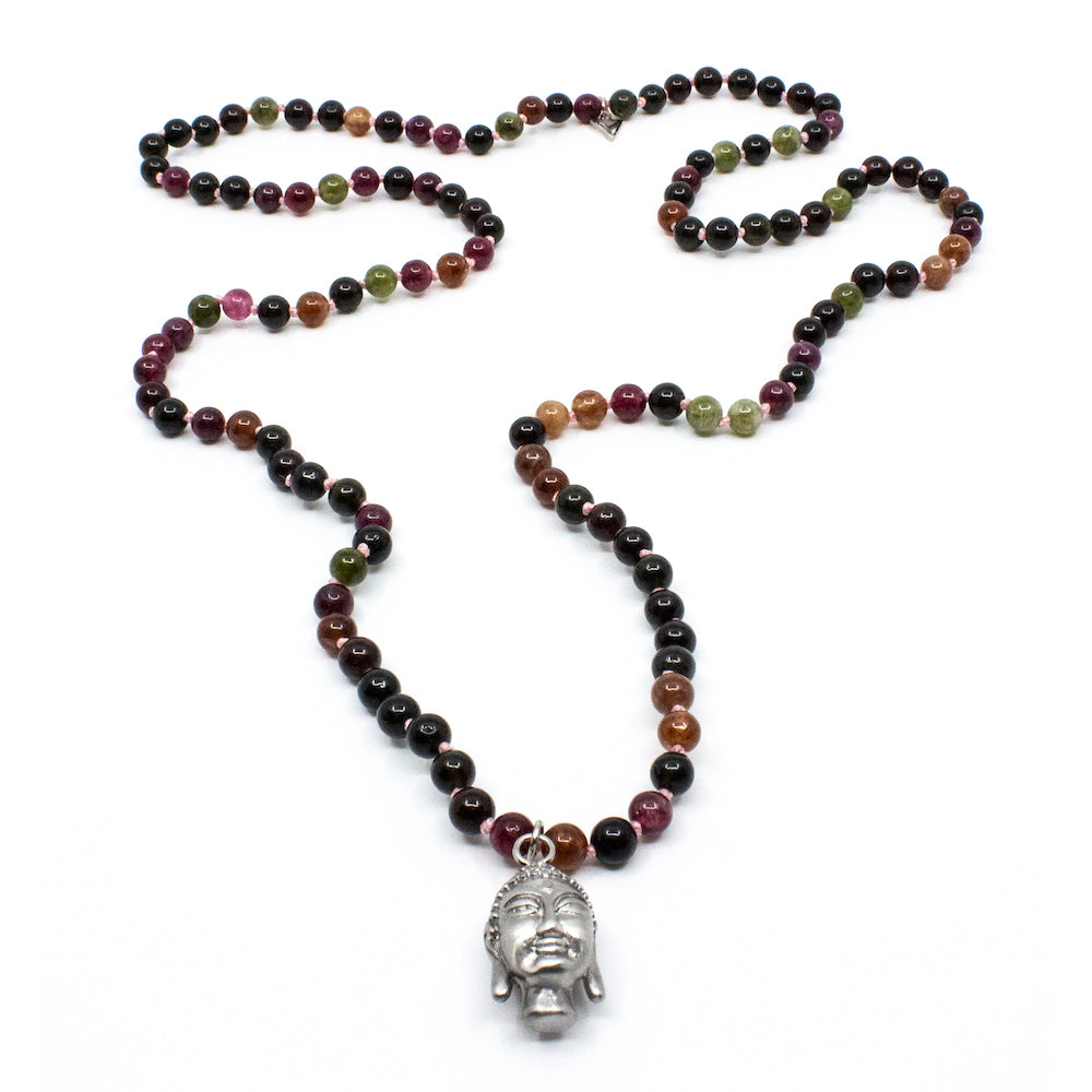 Buddha Halsband Jade Kunzite