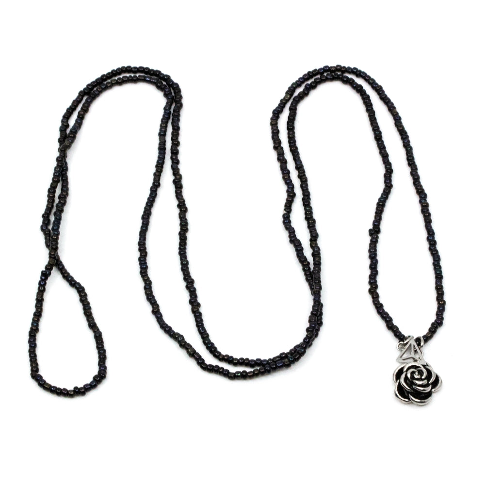 Mini Flower Halsband Svart